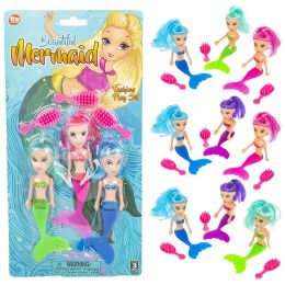 96 Bulk 6 inch Mermaid Doll Play Set