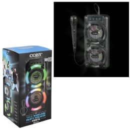 8 Bulk Coby Fiesta Wireless Party Speaker With Mic