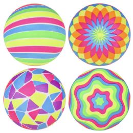 200 Bulk 6 inch Neon Geometric Patterns Vinyl Ball