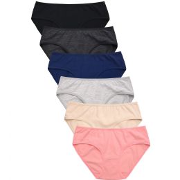 432 Bulk Sofra Ladies Cotton Extended Side Bikini Panty Assorted