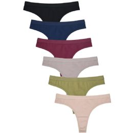 432 Bulk Sofra Ladies Cotton Thong Panty