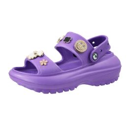 15 Bulk Woman's Double Strap Slingback Platform Sandal Purple