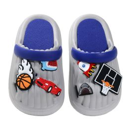 18 Bulk Toddler Boy's Charm Clog Gray
