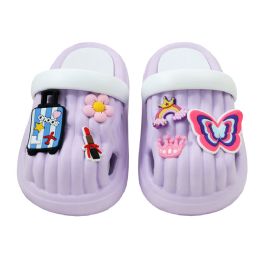 18 Bulk  Girl's Charm Clog Lilac