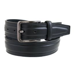 12 Bulk Men's Belts Black