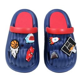 18 Bulk Toddler Boy's Charm Clog Navy