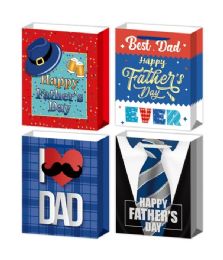 72 Bulk Father's Day Gift Bag 10.5x13x5" L