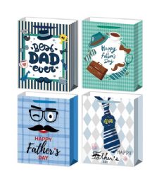 72 Bulk Father's Day Gift Bag 26.5x33x14cm L