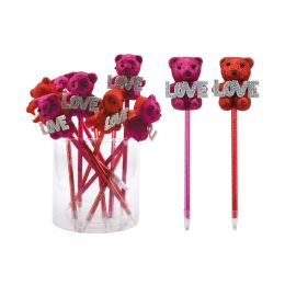 24 Bulk Valentine's Day Pen W/ Bear