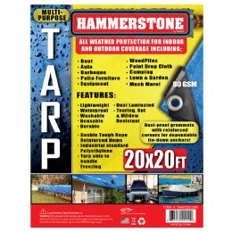 3 Bulk Tarp 20 X 20 Ft Blue 80 Gsm