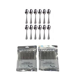 48 Bulk 12 Pcs Stainless Steel Teaspoons Set