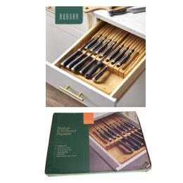 5 Bulk 16 Slots Bamboo Knife Organizer (knife Not Included)
