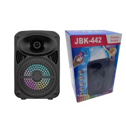 18 Bulk 4 inch Wireless Speaker With Usb/tf Cards & Aux Inputs 500 Mah Multicolor Light On Speaker