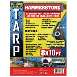 25 Bulk Tarp 8 X 10 Ft Blue 80 Gsm