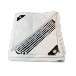 6 Bulk Tarp 10 X 20 Ft White Heavy Duty 160 Gsm