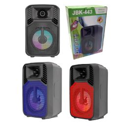 18 Bulk 4 inch Wireless Speaker With Usb/tf Card & Aux Inputs 500 Mah Multicolor Light On Speaker
