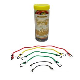 24 Bulk 6 Pc 8mm Bungee Cord Set With Hooks