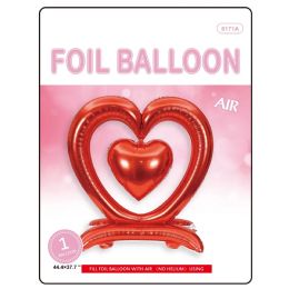 24 Bulk Standing Foil Balloon Heart