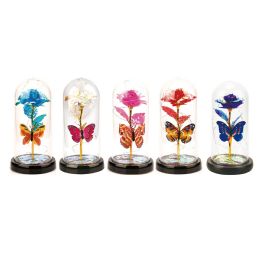 60 Bulk Led Flower & Butterfly With Plastic Dome 21 X 11 cm