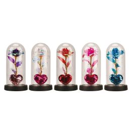 60 Bulk Led Flower & Heart With Plastic Dome 21 X 11 cm