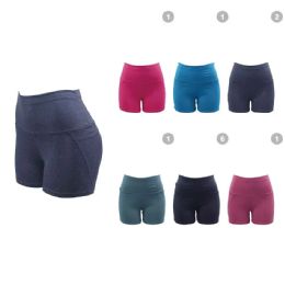 30 Bulk Womens Biker Shorts Assorted Solid Colors