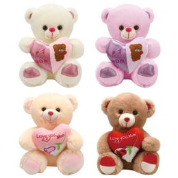 48 Bulk 12 inch Bear With Heart Mom