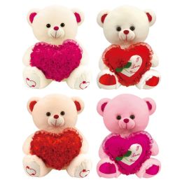 24 Bulk 20 inch Bear With Heart & Roses