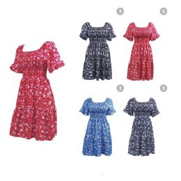30 Bulk Womens Patterned Smock Dress Size Assorted