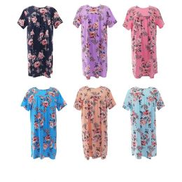 48 Bulk Womens Night Floral Dress Asst Sizes