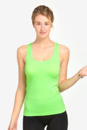 60 Bulk Sofra Ladies Racerback Tank Top In Key Lime