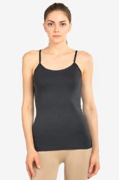 72 Bulk Mopas Ladies Camisole In Dark Grey