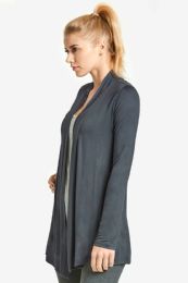 24 Bulk Sofra Ladies Rayon Caridan Dark Grey