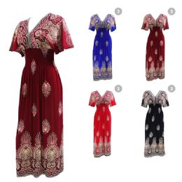 12 Bulk Womens Patterned Dress Size Assorted