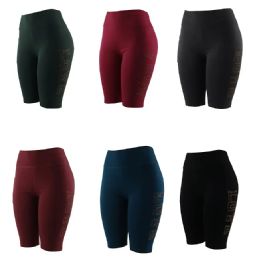 3 Bulk Womens Biker Shorts Assorted Colors