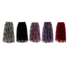 3 Bulk Women Patterned A-Line Skirt With Lining