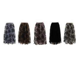 3 Bulk Women Pleated A-Line Skirt With Lining