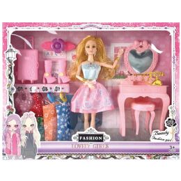 12 Bulk Fashion Dolls And Accessory Set