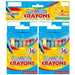 36 Bulk 2 Sets Of 16 Color Premium Crayons