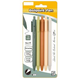 48 Bulk Retractable Black Ink Ballpen 1.0mm 5ct