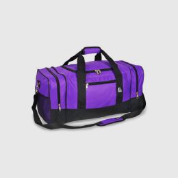 20 Bulk Crossover Duffel Bag - Large 12" W X 25" H X 12" D Dark Purple