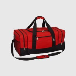 20 Bulk Crossover Duffel Bag - Large 12" W X 25" H X 12" D Red