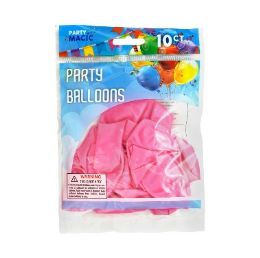 240 Bulk Pm Metallic Pink Balloon 10ct 12in