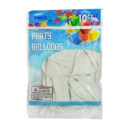 240 Bulk Pm White Helium Balloon 10ct 12in