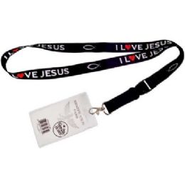480 Bulk Bh Lanyard+badgehlder I Love Jesus