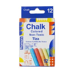 48 Bulk 12ct Colored Chalk, Assorted Colors