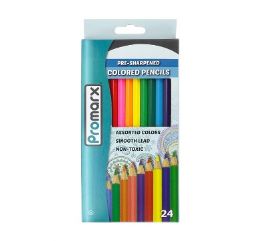 48 Bulk 24ct Colored WooD-Free Pencils, Assorted Colors Card Box