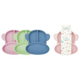 48 Bulk Bonita Homebh Silicone Baby Monkey Plate Asst