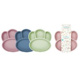 48 Bulk Bonita Home Silicone Baby Feeding Plate Asst