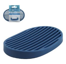 24 Bulk Ch Soap Dish Saver Blue 3.5x5x0.59in