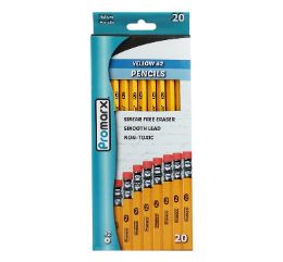 48 Bulk 20ct Yellow #2 Pencils Unsharpened Card Box